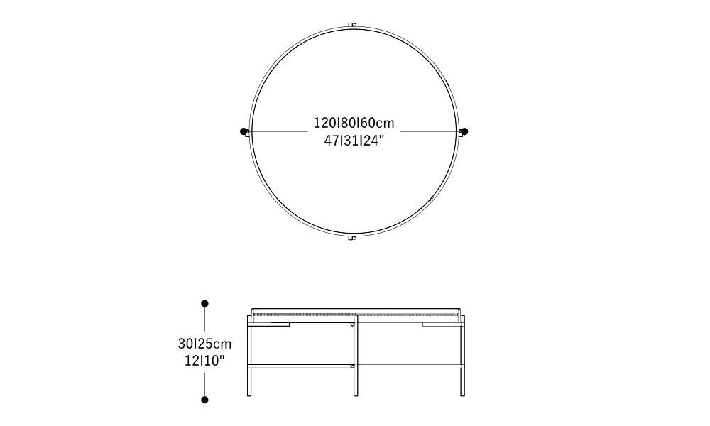 Image of the main dimensions of the product